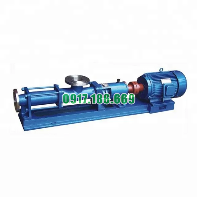 Bơm vít xoắn bơm bùn 2,3m3/h áp 6bar, bơm trục vít 1.1kw